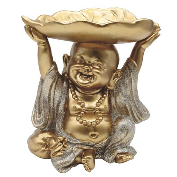 Design Toscano Lachender Buddha Statue – 63,5 Cm Hoch, Aus Polyresin, Zweifarbig Stein-Optik